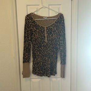 Splendid cheetah long sleeve